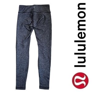 Lululemon Athletica Wunder Under Herringbone Black Gray Leggings Size 4